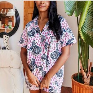 NWT Printfresh Set 3X / 4X top shorts boxers short sleeve button down cotton